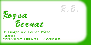 rozsa bernat business card