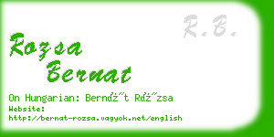 rozsa bernat business card